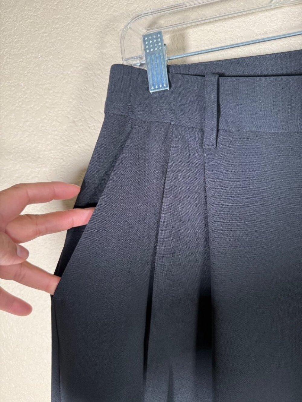 GAP 365 High Rise Pleated Trouser Pants Black Career - Picture 9 of 13